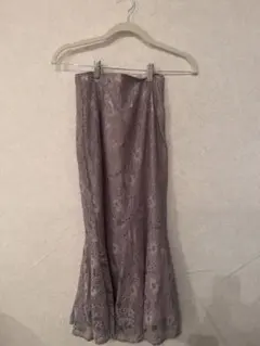 レース マーメイドスカート パープル
