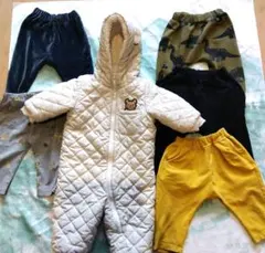 ベビー服 6点セット (ジャンプスーツ + ボトムス)