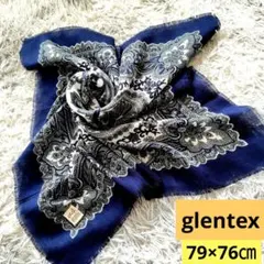 日本製　Glentex ペイズリー柄　大判スカーフ　タペストリー　インテリア