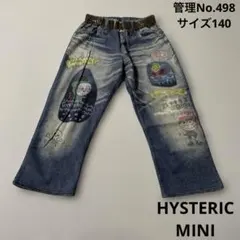 子供服　HYSTERIC MINI ヒスミニ　デニム風ハーフパンツ サイズ140