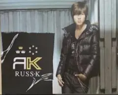 RUSS-K 黒 フード付きダウンジャケット　グランジ 平成 ギャル男