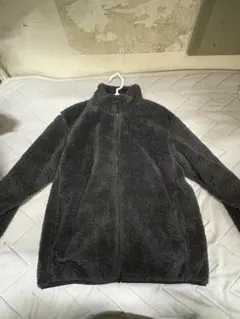 ダークグレー フリースジャケット フルジップ