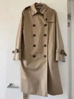 ベージュ ダブルブレスト トレンチコート Sサイズ