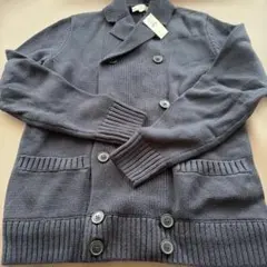 ネービーダブルブレストカーディガン XS