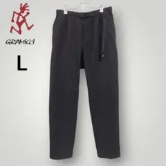 グラミチ ウールブレンド ワイドテーパードパンツ L ブラック 黒