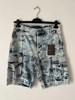 新品タグ付 ヴァレンティノ デニム カーゴ ショートパンツ 迷彩 カモフラ 46のサムネイル