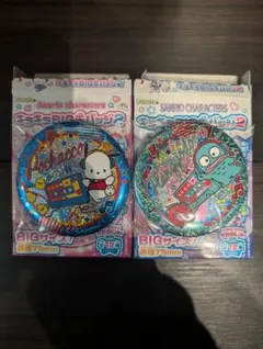 サンリオキラキラBIG缶バッジ2 　ポチャッコ、ハンギョドン