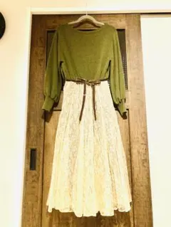 ✨美品/大人可愛い✨Lily Brown おしゃれニットワンピース