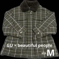 GU beautiful people チェックボアブルゾン ユニセックス M