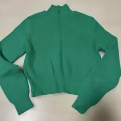 ZARA グリーン ハイネックセーター S