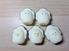 つぶらな瞳のなまがき ソフビぷち 指人形 5個セット カキ 牡蠣