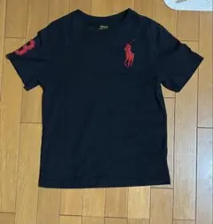 ポロラルフローレン Tシャツ ビックポニー　美品　短丈　ブラック