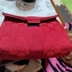 GUCCI GGキャンバス ポーチ レッドのサムネイル