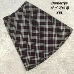 レディース☆バーバリーズ　美品　ノバチェック柄フレアスカート　台形Aライン15号