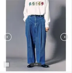 tk.TAKEO KIKUCHI ワンタック ルーズワイドパンツ S