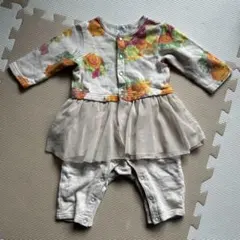 Hakka Baby フラワープリントロンパース S 70cm。