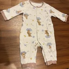 くまプリントロンパース 70 男の子　秋　冬　アプレレクール