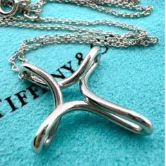 美品　ティファニー　インフィニティ　オープンクロス　シルバーネックレス