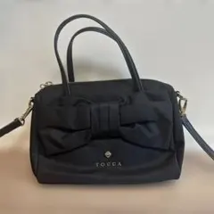 TOCCA リボン　ミニボストンバッグ 2way 黒　ショルダーバッグのサムネイル