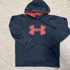 Under Armour YLG フード付きパーカー 黒/赤