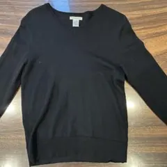 GAP イタリアンメリノウール Vネックセーター XS ブラック