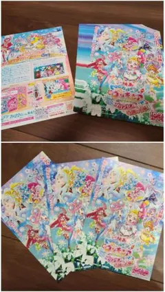 プリキュア　チラシ　&　ステッカー　セット