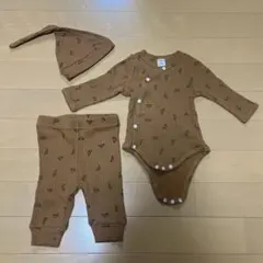 未使用／SHEIN／ベビーロンパース／帽子／ズボン3点セット