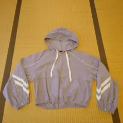 Heather ハーフジップ フーディー ブルゾン パープル
