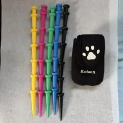 Kolwin ゴルフティーセット 5色40本　ボールポーチセットのサムネイル