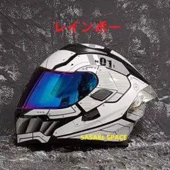 LVS レーシングフルフェイスヘルメット 内臓レンズ ダブルシールド S