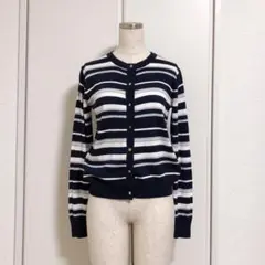 テチチ ボーダー ニット カーディガン