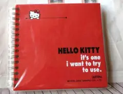 希少 サンリオ ハローキティ メモ帳 レトロ 赤 新品未使用 リングノート