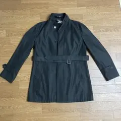 新品　ORIHICA オリヒカ ブラックストライプコート撥水ライナー付き 黒L寸