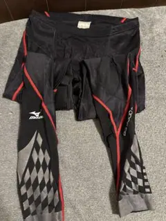 ミズノ アンジウィ インナータイツ Mサイズ ブラック/レッド