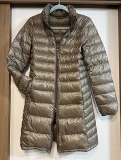 UNIQLO プレミアムダウン ウルトラライト ロングダウン Aライン　カーキ