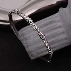 バングル　シルバー925刻印　メキシカンアクセサリー　レトロクロス　ヴィンテージ