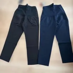 マタニティパンツ Lサイズ ２点セット黒 ネイビー