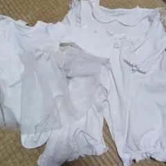 ホワイトロンパース2枚セット