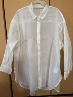 LOWRYSFARMホワイトシアー長袖シャツ