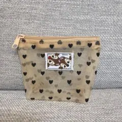 チップとデール メッシュドットタグポーチ ディズニー　セリア