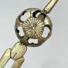 041121 アンティーク　金工　銀色　立体梅　かんざし　簪