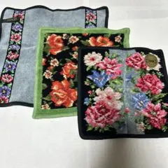未使用　FEILER フェイラーハンカチ花柄　 3枚セット