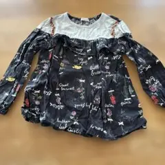 花柄プリント 長袖カットソー