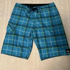 値下げ商品Quiksilver 水着 青色 チェック柄