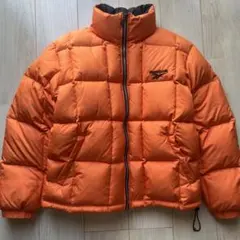 Reebok ダウンジャケット オレンジ 刺繍ロゴM リーボック