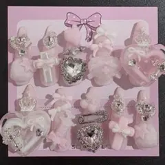 ‪‪❤︎‬ 現品 ネイルチップ 量産型 地雷系 白 ピンク ❤︎