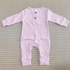 1点限り♡ 長袖 長ズボン リブ素材 ロンパース ボタン カバーオール