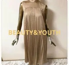 ☘️T14771☘️新品 BEAUTY&YOUTH ノースリーブ プリーツ ワンピ