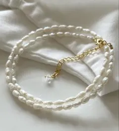 淡水パール パールネックレス ケシパール カジュアル