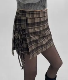 BLACK UP [MADE] セブニングリボンミニスカートパンツのサムネイル